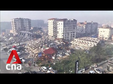 Türkiye quake: Drone footage of devastation in Hatay