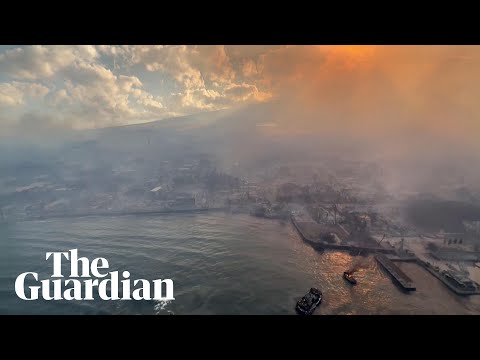 Aerial footage shows the devastation from deadly wildfires in Hawaii
